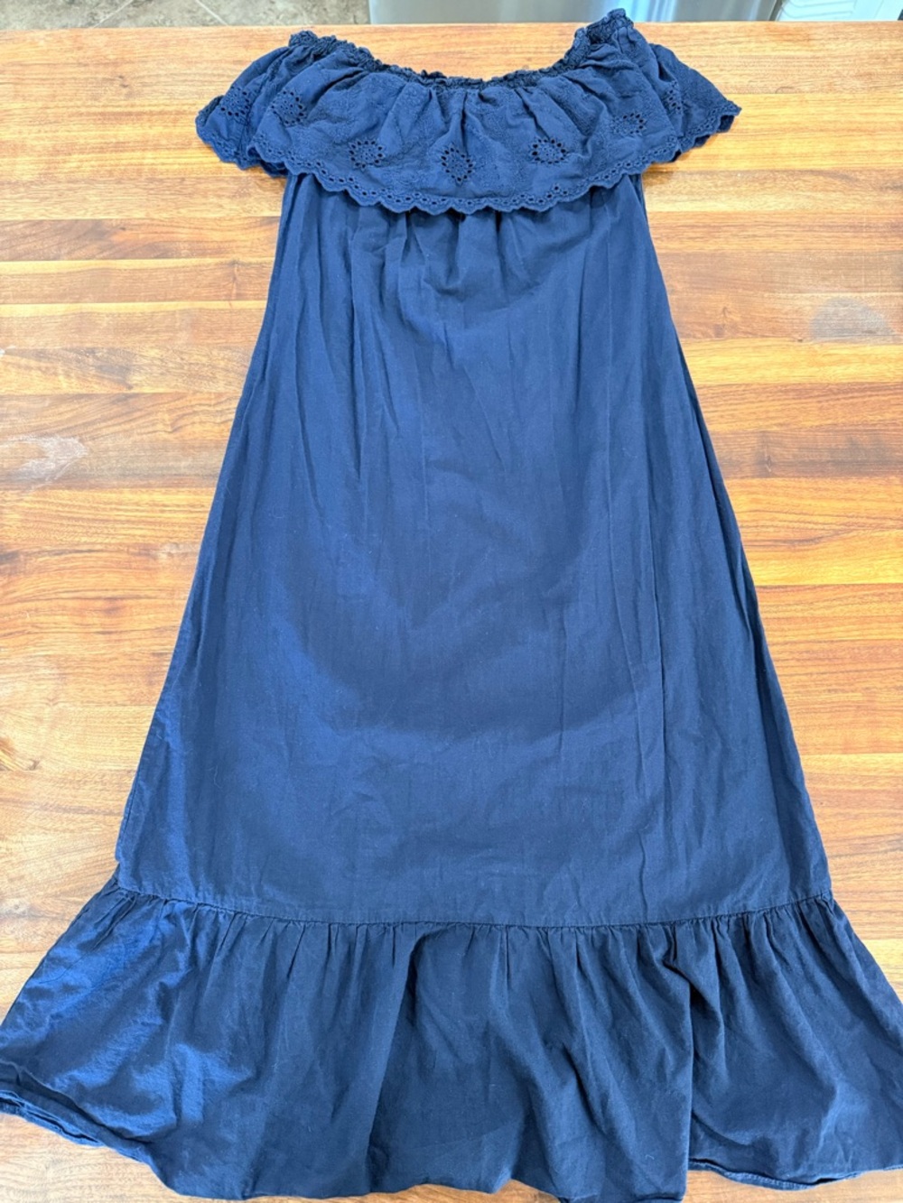 French Connection Navy Off the Shoulder Maxi Dress